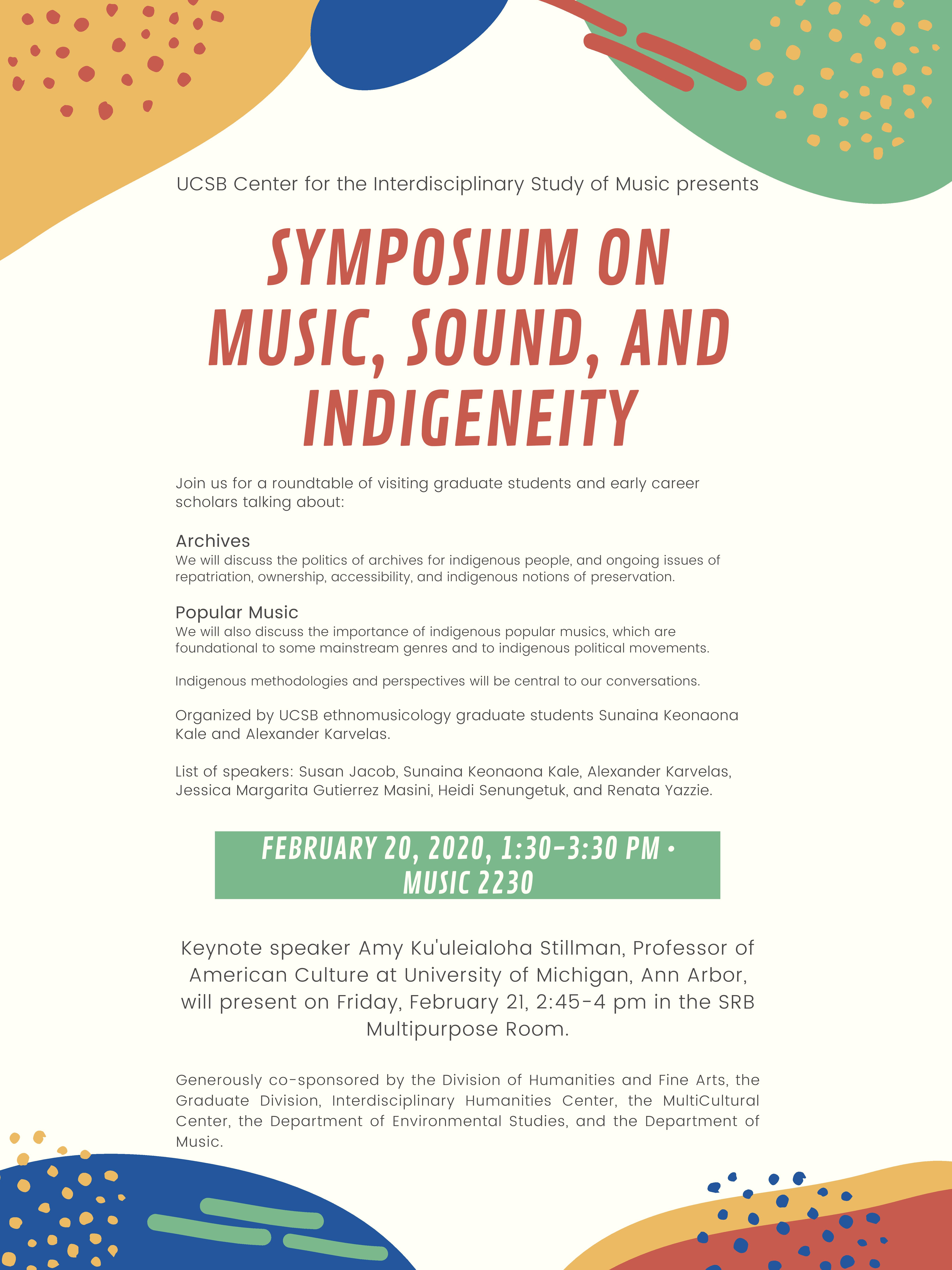 Image for Symposium on Music, Sound, and Indigeneity 