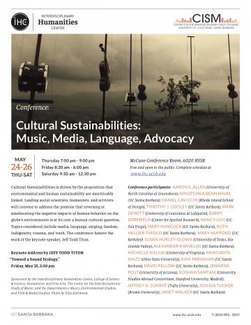 poster of cultural sustainabilities conference