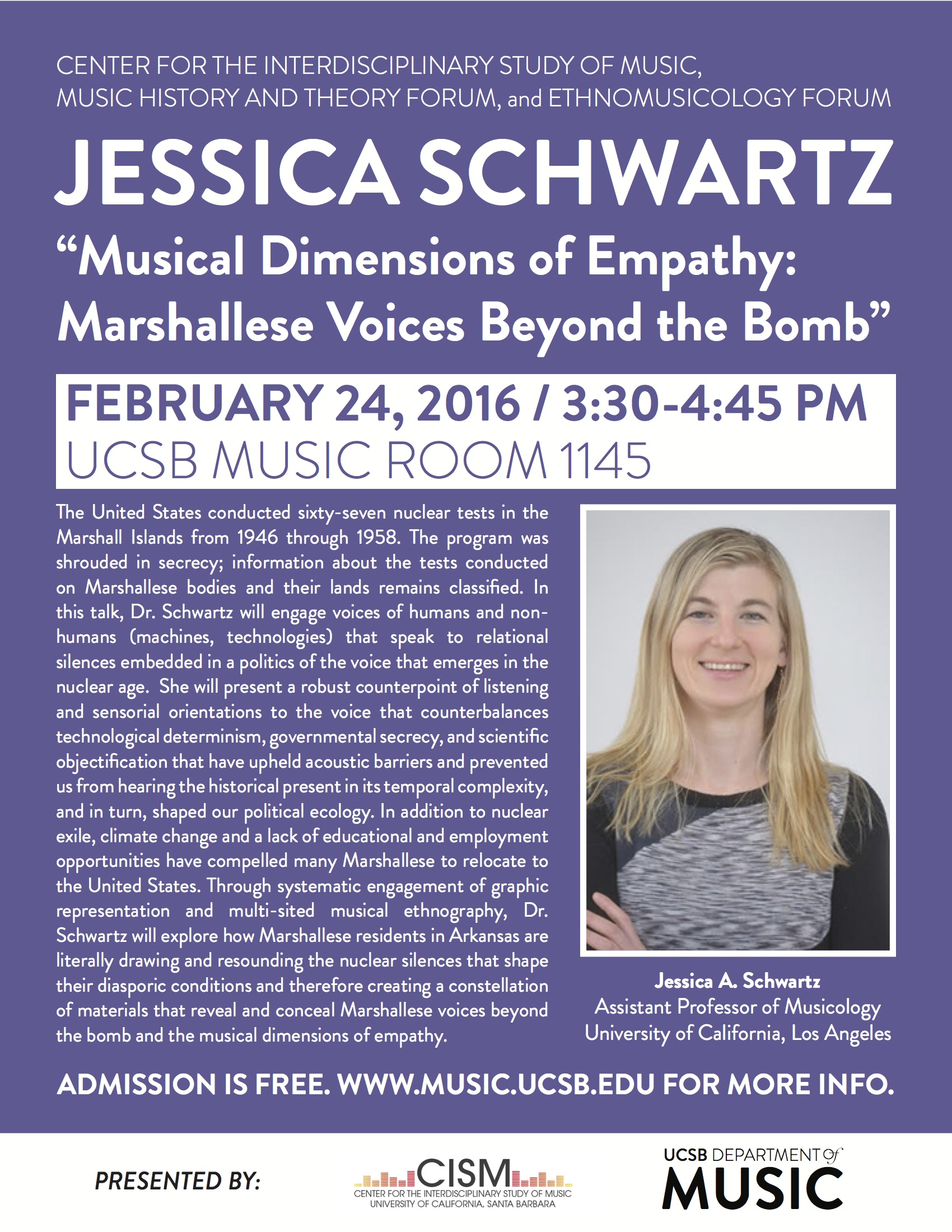 poster of jessica schwartz's talk